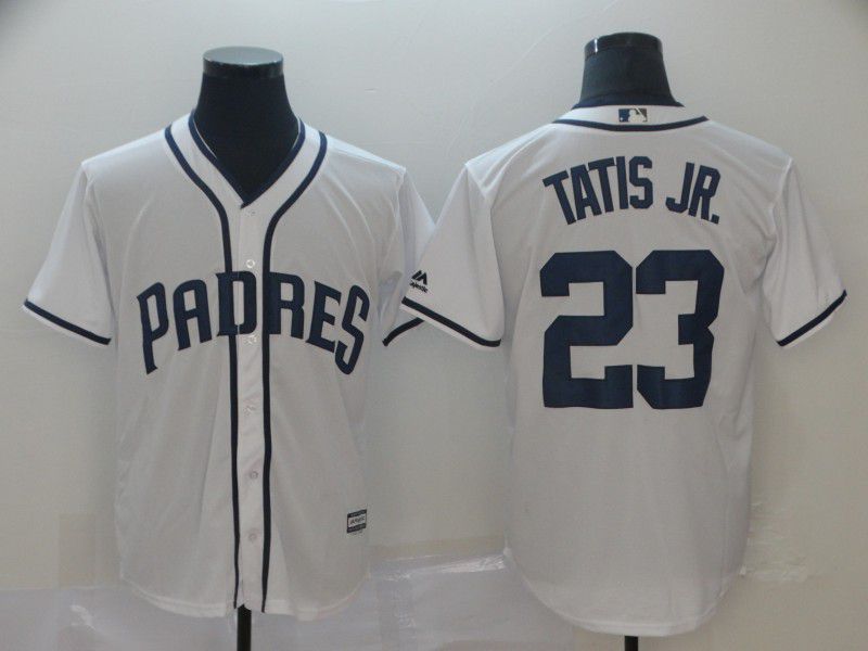 Men San Diego Padres #23 Tatis jr White Game MLB Jerseys
